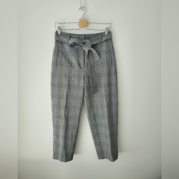 Wilfred  tie-front plaid crepe pant - Picture 1 of 14